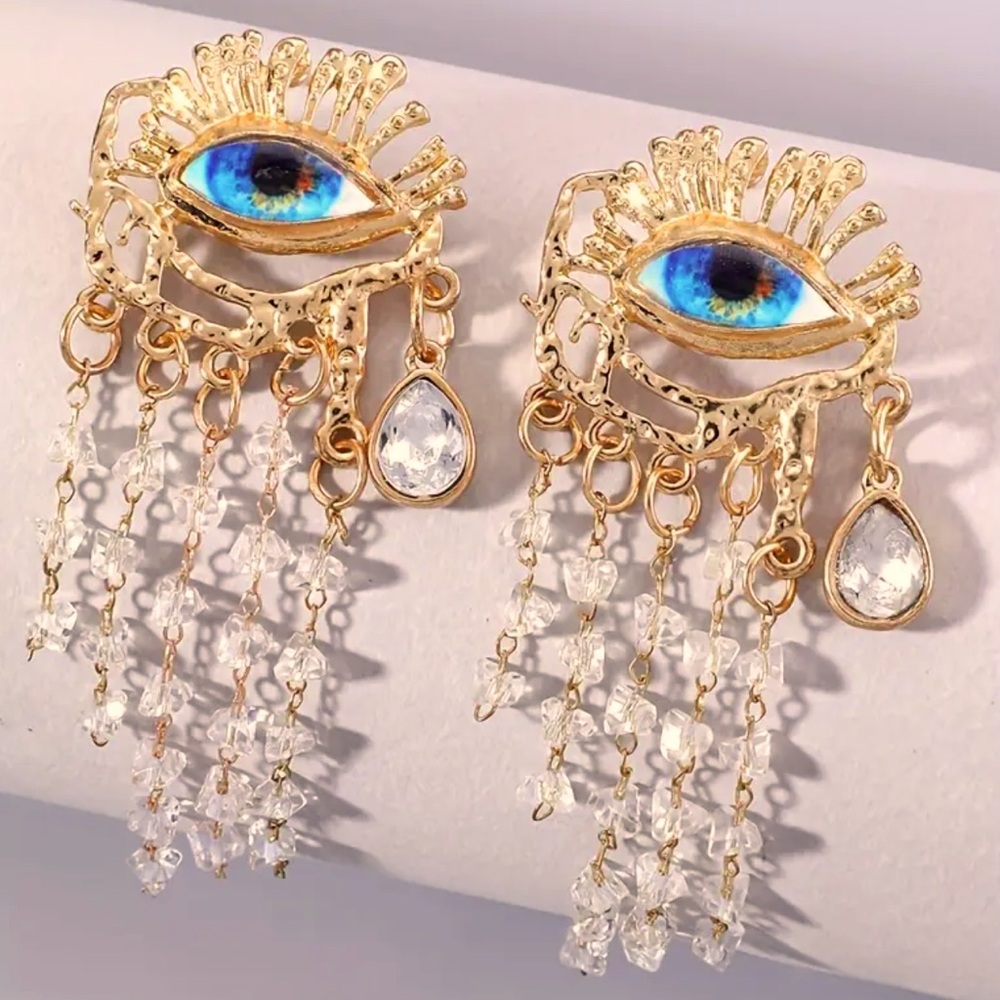 Lovers Eye Victorian Earrings Women's Vintage Eye Earrings Baroque-Style